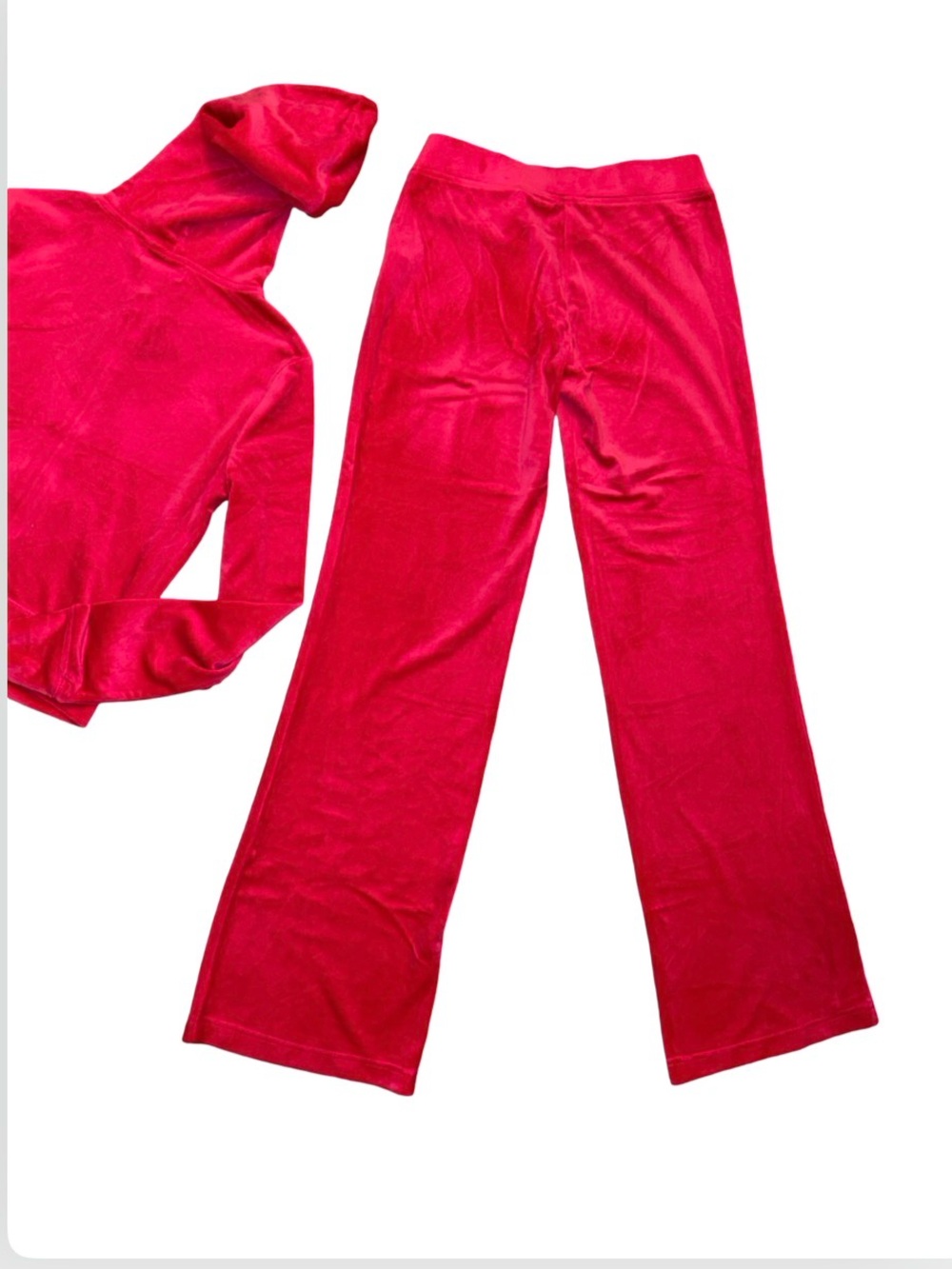 JUICY COUTURE VIXEN PINK BLING RHINESTONE SCRIPT VELOUR TRACKSUIT SWEATSUIT NWT - Picture 11 of 12